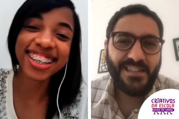 Criativos da Escola realiza live sobre sonhos para o futuro com estudante da Bahia